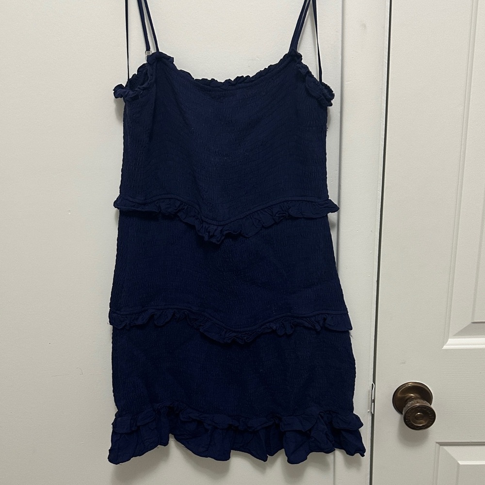 Le Lis Midnight Blue Textured Top